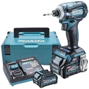 Parafusadeira de impacto 40v xgt 220 nm - Makita - com 2 baterias 2.5ah - c