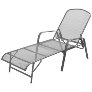 vidaXL tumbona de acero gris antracita
