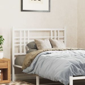 Cabeceira de cama 100 cm metal branco ptob6328
