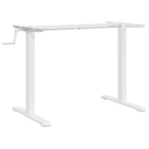 Estrutura de secretária de pé (94-135)x60x(70-114)cm aço branco