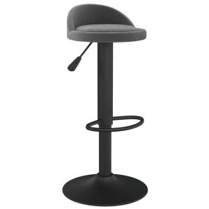 vidaXL taburete de cocina de terciopelo gris oscuro