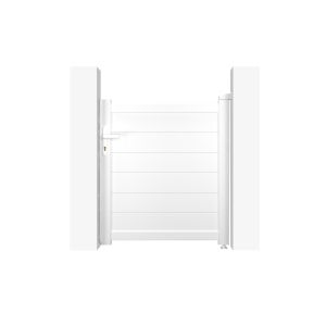 Pacote de portão de jardim eiger 1m h.115cm + 2 postes branco