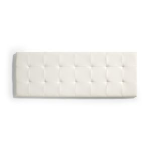 Cabeceira de cama 160 capitone cuadros polipiel 162x57x5cm branco