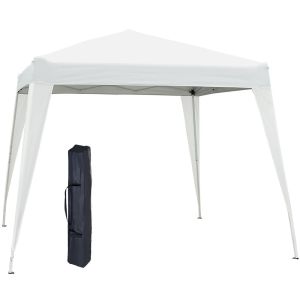 Tenda dobrável 297x297x250 cm aço e tecido oxford color blanco Outsunny