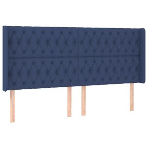 vidaXL cabecero con orejas de tela azul 183x16x118/128 cm