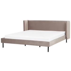 Cama veludo arette 180 x 200 cm taupe