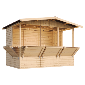 Caseta de jardín de madera - 336x263cm/6 m2 - Timbela m150b