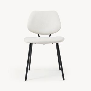 Conjunto de 6 cadeiras de jantar köma tecido 78x49x55 cm bege [en.casa]