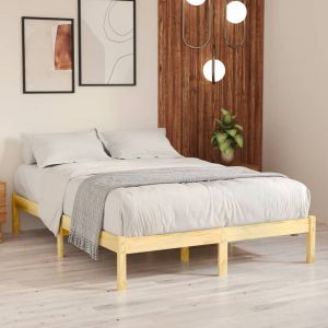 Cama king 150x200 cm madeira maciça