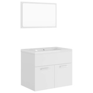 Conjunto de móveis de casa de banho contraplacado branco