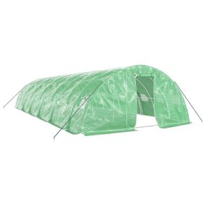 Estufa com estrutura de aço 60 m² 12x5x2,3 m verde