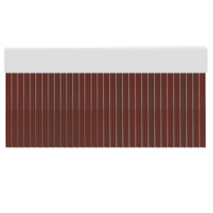 Cortina de porta PVC stripe bronze 3009 com marrom escuro / 90 x 210