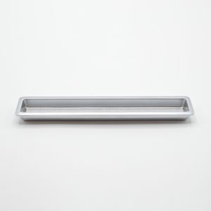 Puxador retangular para mobiliário zamac 240x25 mm cromado mate