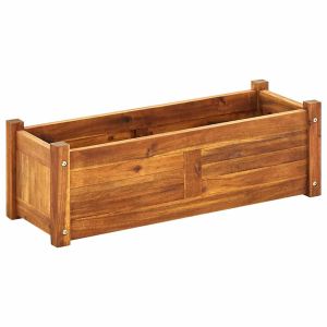 vidaXL arriate de madera de acacia 76x27,6x25 cm