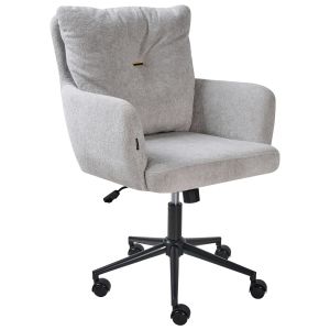 Cadeira home office alpine pelo sintético cinzento