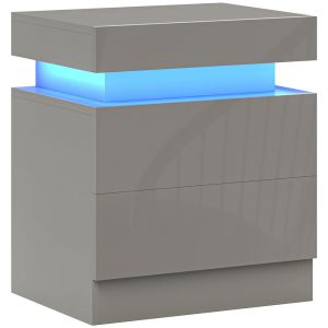 Mesa de cabeceira 45x35x52 cm color gris Homcom, casa - quarto