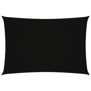 vidaXL toldo de vela rectangular tela oxford negro 2,5x4,5 m