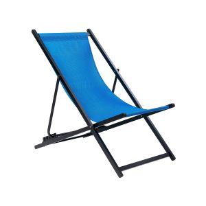 Cadeira de praia dobrável locri ii metal azul