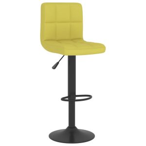 vidaXL taburetes de cocina de tela verde