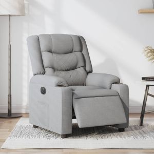 Poltrona reclinável elétrica tecido cinzento-claro ewg1953