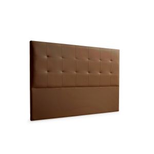 Cabeceira estofada atenea pele sintética 100x120x8 cm - castanho - moonia