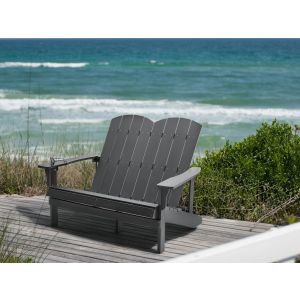 Banco de jardim adirondack 125 cm cinzento escuro