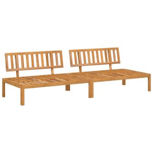 vidaXL sofás centrales palets de jardín 2 uds madera maciza de acacia
