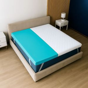 The white stone sobrecolchão 80x190 em memory foam com 9 zonas diferenciad