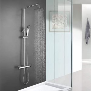 Kibath coluna quadrada extra longa alavanca única vera 100-150cm cromada