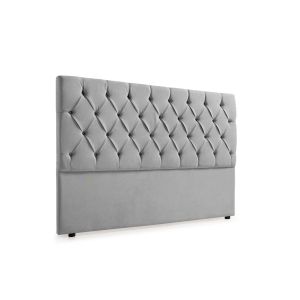 Cabeceira estofada capri aqualine 100x120x12 cm - cinzento claro - moonia