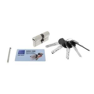 Cilindro tesa tx80 40x40mm vd niquelado - 5 chaves antirroubo - tx854040n