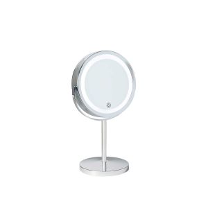 Espelho de chão cromado com tela sensível ao toque LED x5au