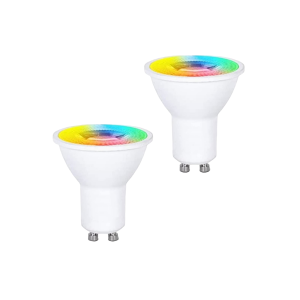 Lâmpada LED inteligente gu10, 6w, controle Wi-Fi, regulável rgb + cct