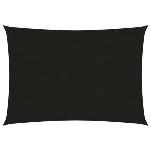 vidaXL toldo de vela negro hdpe 160 g/m² 3,5x5 m