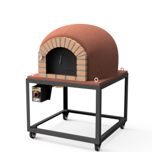 Forno de embutir a lenha modelo stromboli bordéus - 120x120x165 cm