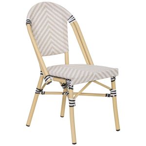 Poltrona em tom roto sintético  creme, 46x57x88 cm