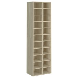 vidaXL zapatero de madera contrachapada color roble 54x34x183cm