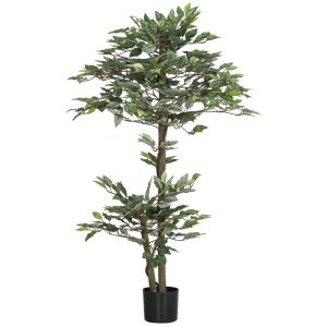 Planta artificial ø15x150 cm pe, cimento e pp color verde Outsunny