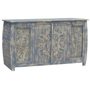 Aparador de madeira cinza 165x40x83