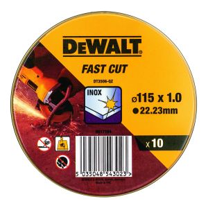 Dewalt dt3506-qz - lata con 10 discos de corte de alto desempeño para