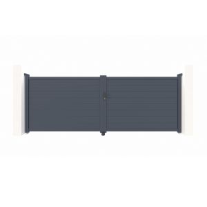 Pack portão basculante elétrico eiger 4m h.140cm + motorização braço b500