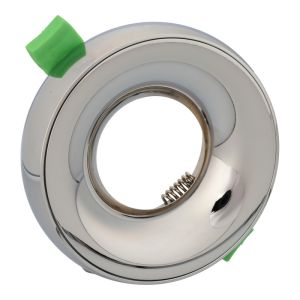 Anel semi-encastrado fixo para lâmpada circular cromada gu10/mr16