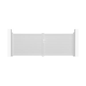 Pack portão batente eiger 4m h.140cm + portão eiger 1m h.140cm branco