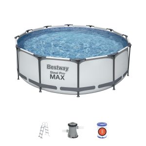 Piscina desmontável tubular Bestway steel pro max 366x100 cm com filtr