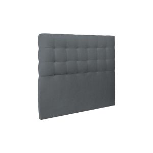 Tête de lit 140 cm capitonnée - tecido de veludo cinzento antracite - cinze