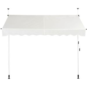 Toldo retráctil manual ajustable 250 x 125 cm tejido