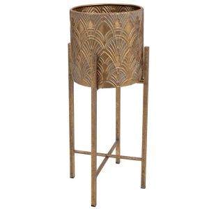 Vasinho de metal dourado 22x22x57 cm