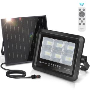 Aigostar refletor LED solar com controle remoto 50w, 6500k, ip65