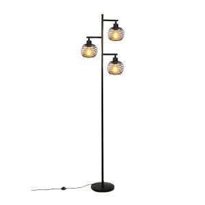 Nettlife lâmpada de pé preto E27 25x37