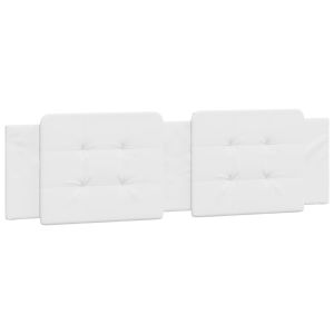 vidaXL cabecero de cama acolchado cuero sintético blanco 180 cm